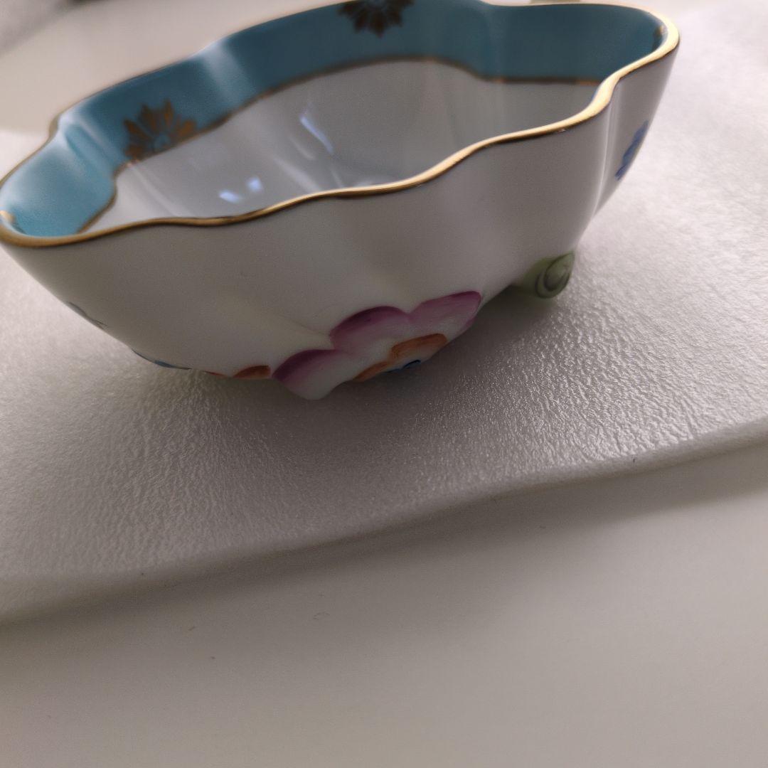 美品ヘレンド ローズチューリップ ブルー　オープンシュガー