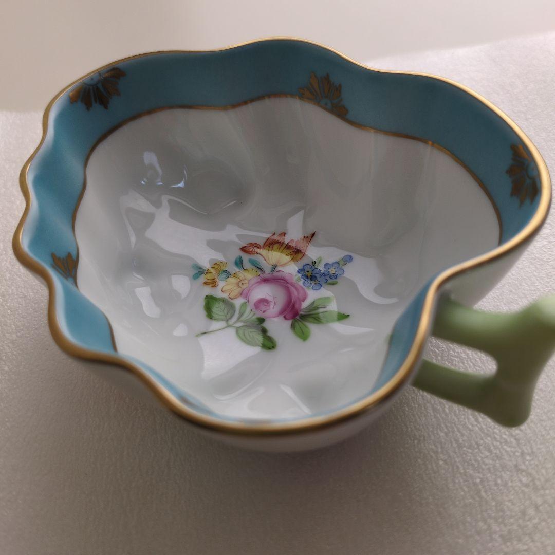 美品ヘレンド ローズチューリップ ブルー　オープンシュガー