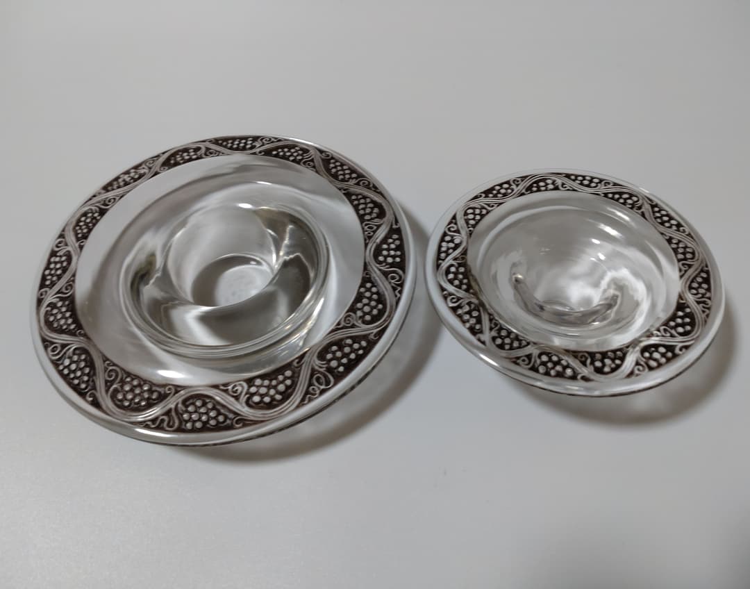 ルネ　ラリック　R LALIQUE パチネ彩色　RICQUEWIHR 燭台