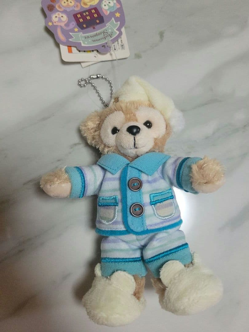 ダッフィーフレンズ　オータムスリープオーバー　ぬいぐるみバッジ