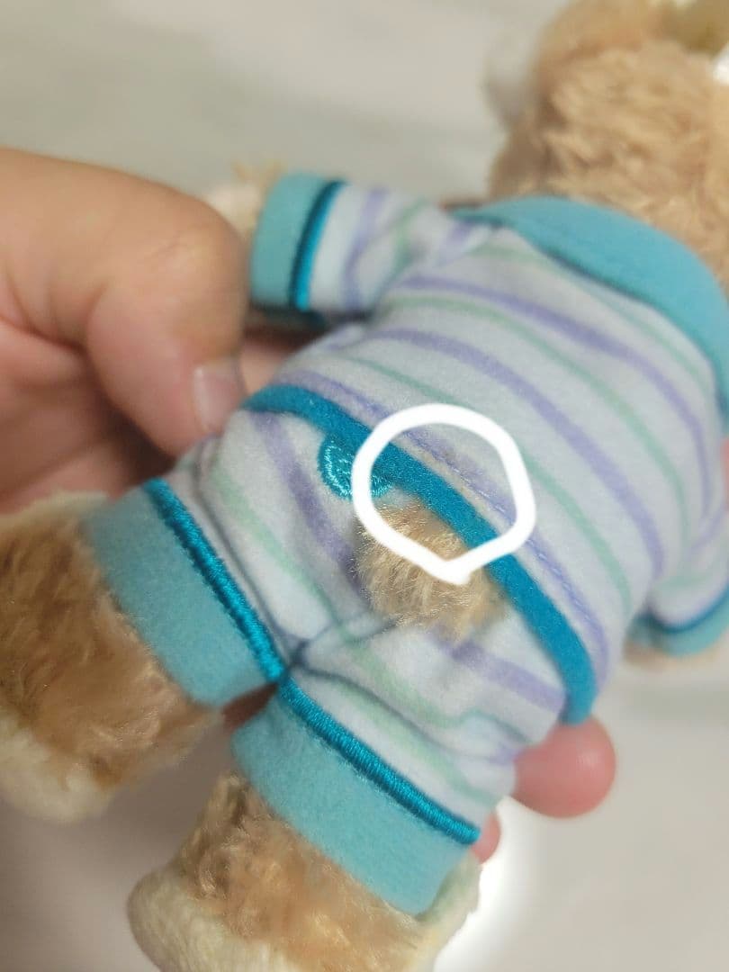 ダッフィーフレンズ　オータムスリープオーバー　ぬいぐるみバッジ