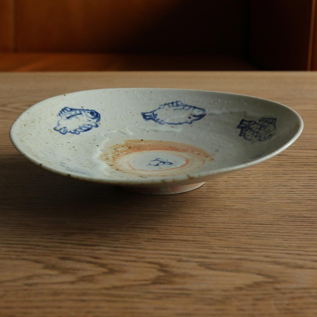 高仲健一さん　魚の印判　白磁　皿　ARTS&SCIENCE