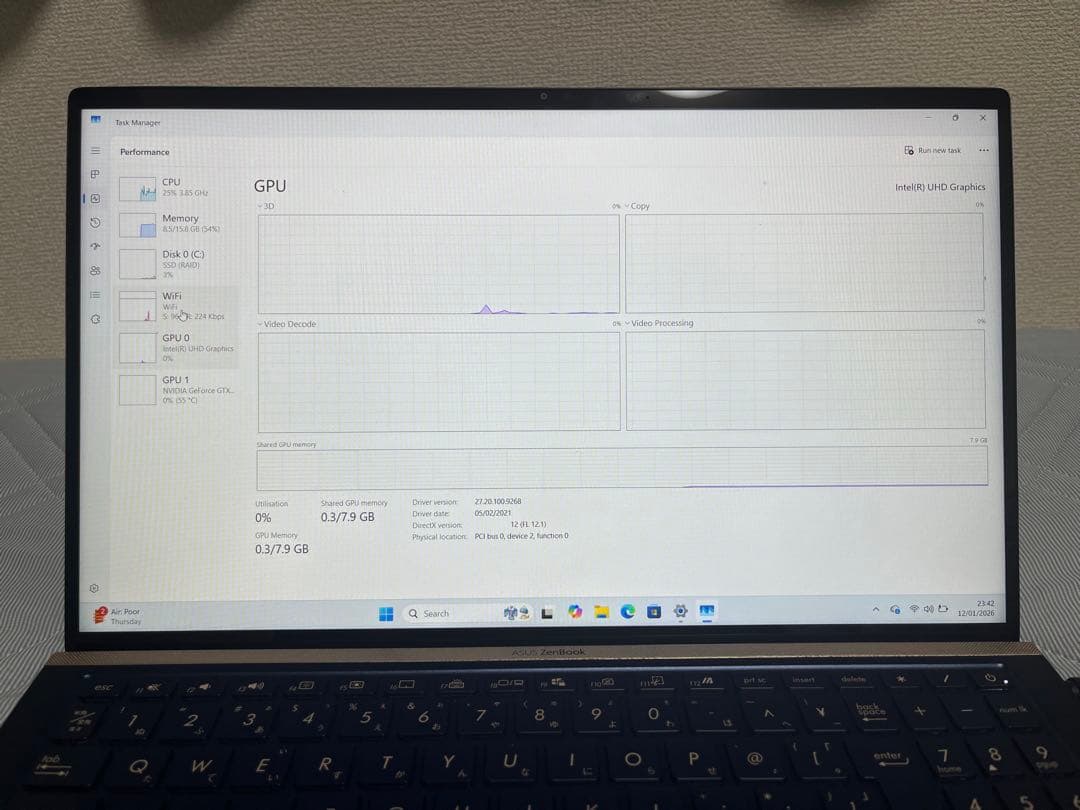 Windowsノート本体 ASUS ZenBook 15