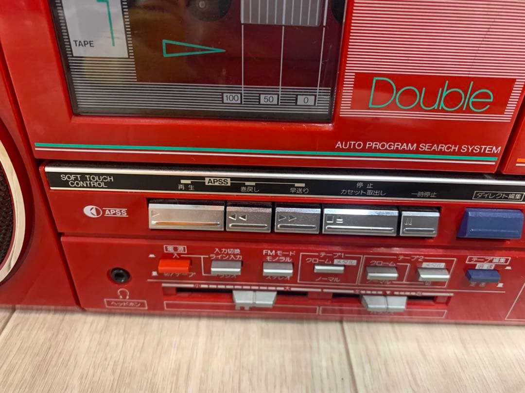 SHARP QT-88R 分離型ダブルカセット整備済 動作品 美品 希少ラジカセ