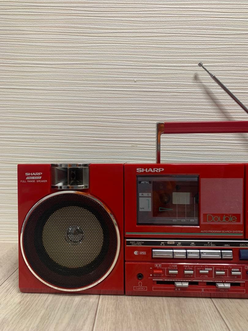 SHARP QT-88R 分離型ダブルカセット整備済 動作品 美品 希少ラジカセ
