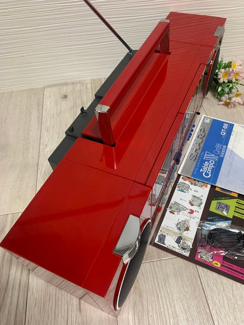 SHARP QT-88R 分離型ダブルカセット整備済 動作品 美品 希少ラジカセ