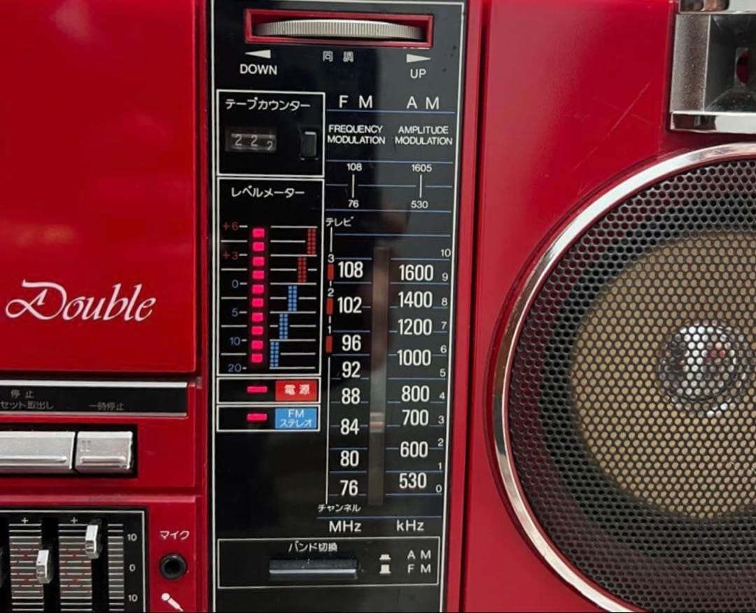 SHARP QT-88R 分離型ダブルカセット整備済 動作品 美品 希少ラジカセ