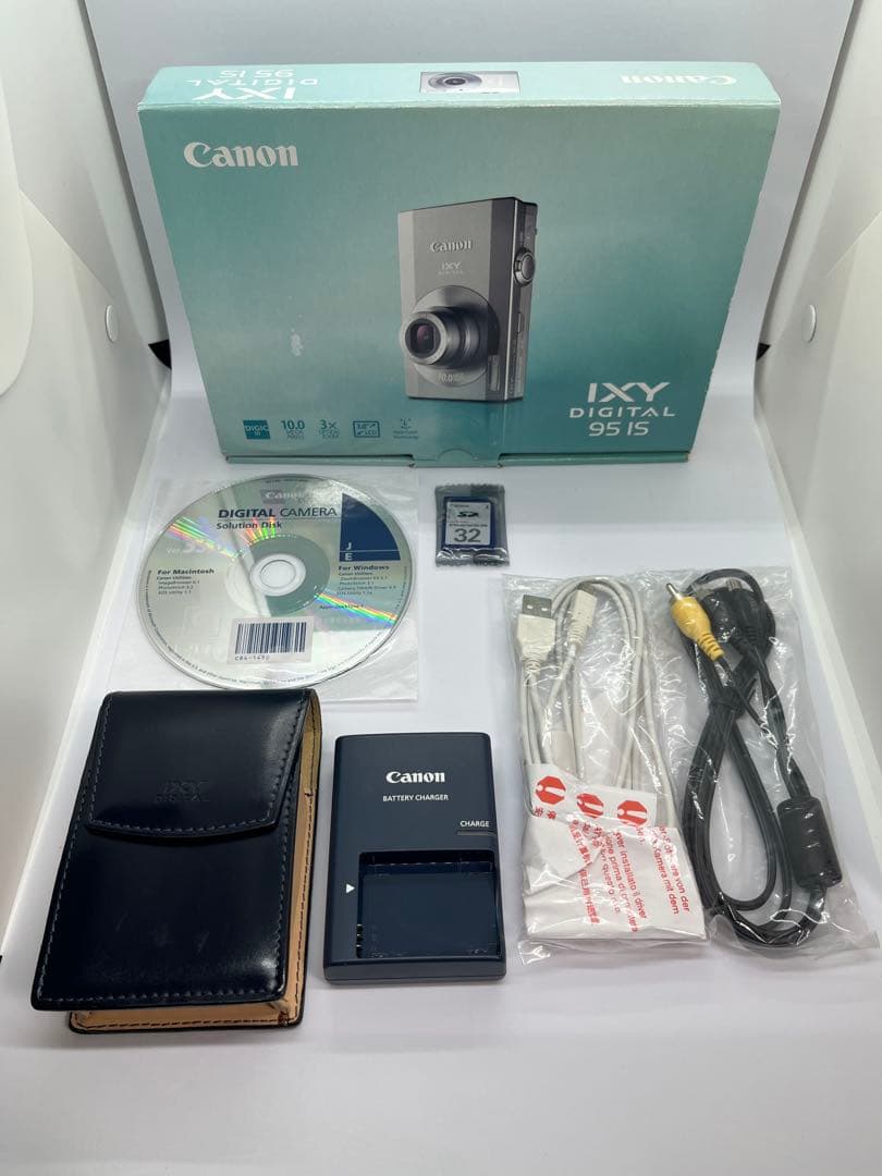 Canon IXY DIGITAL 95IS 箱、専用レザーケース付き