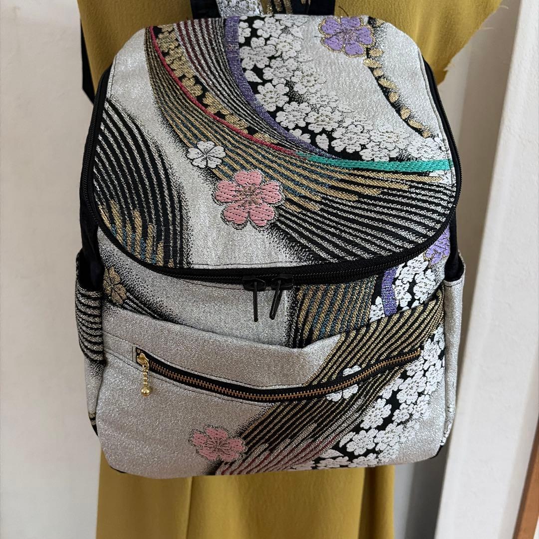 帯リメイクリュック 2-60