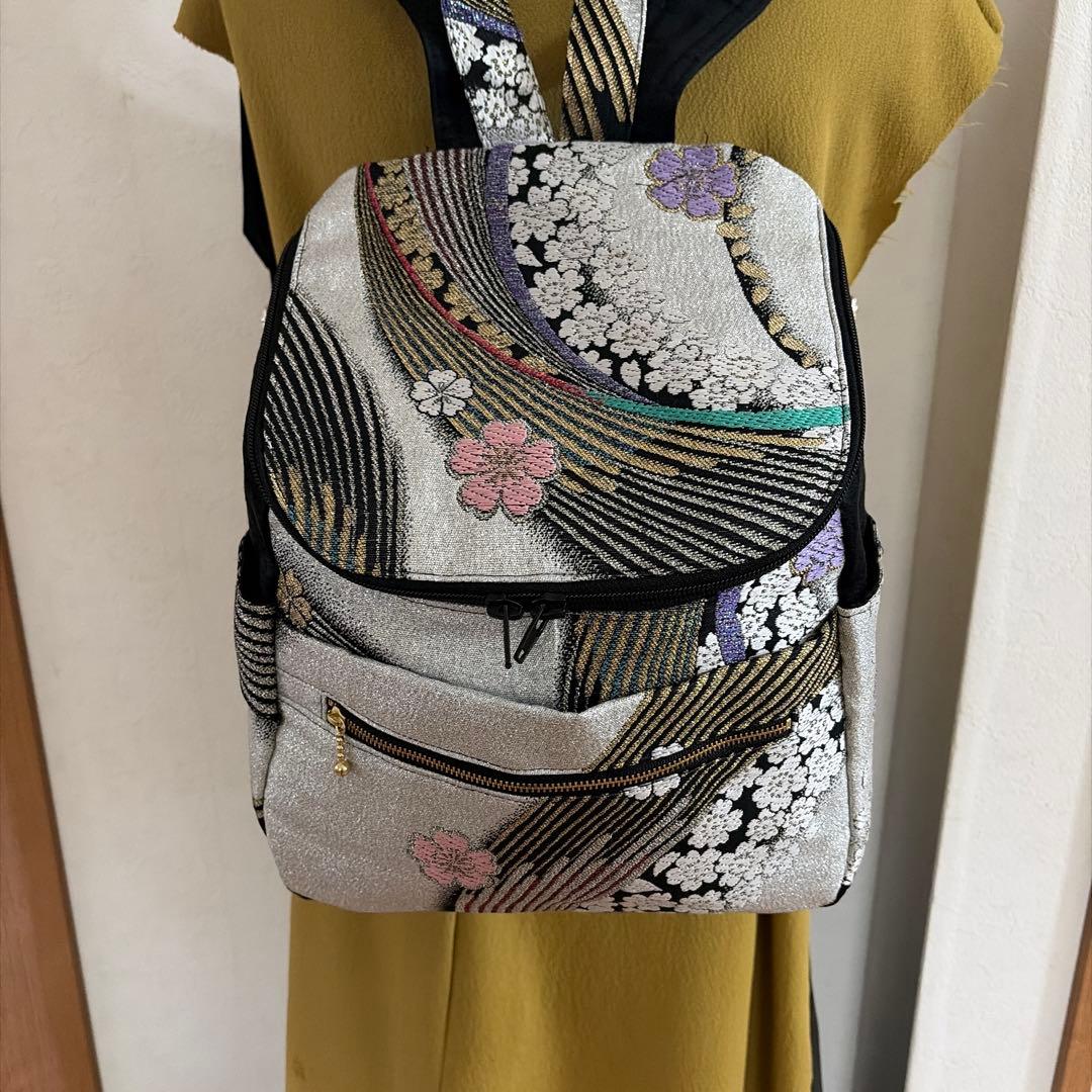 帯リメイクリュック 2-60