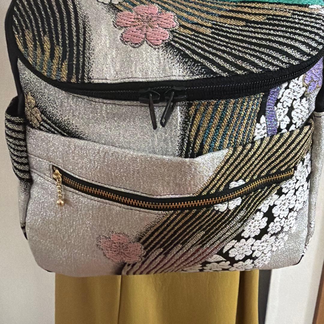 帯リメイクリュック 2-60