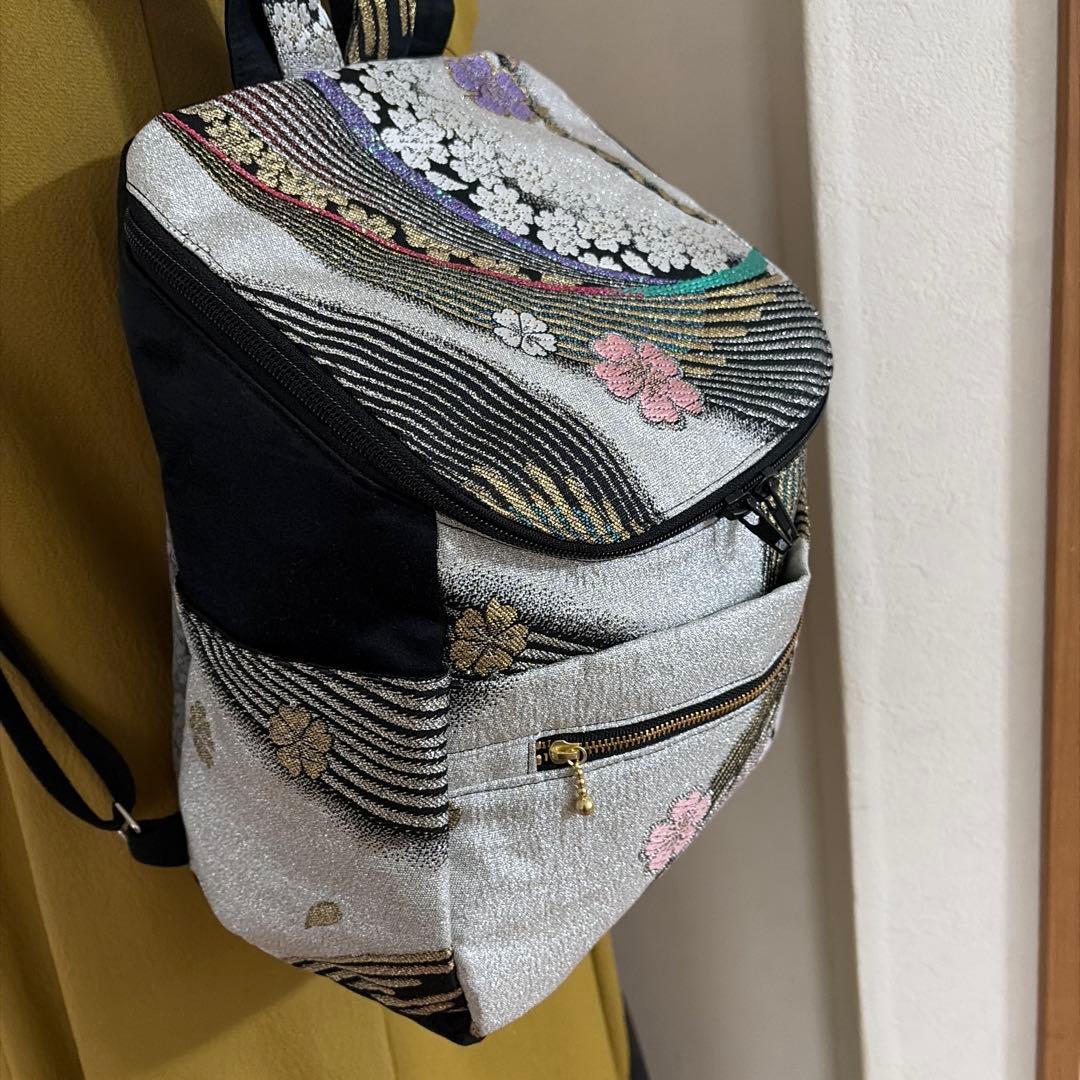 帯リメイクリュック 2-60