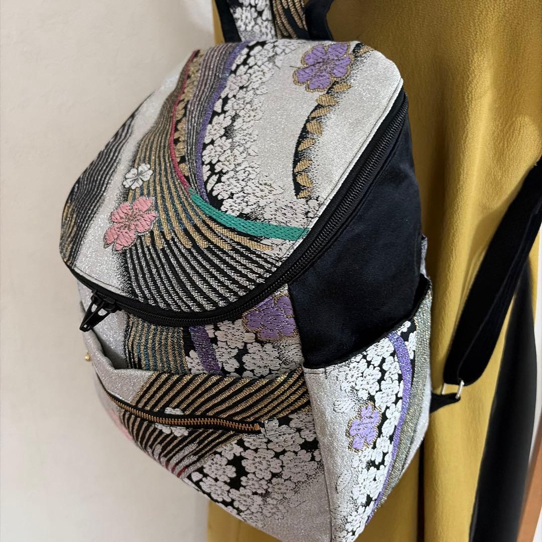 帯リメイクリュック 2-60