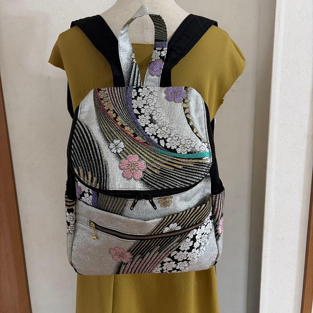 帯リメイクリュック 2-60