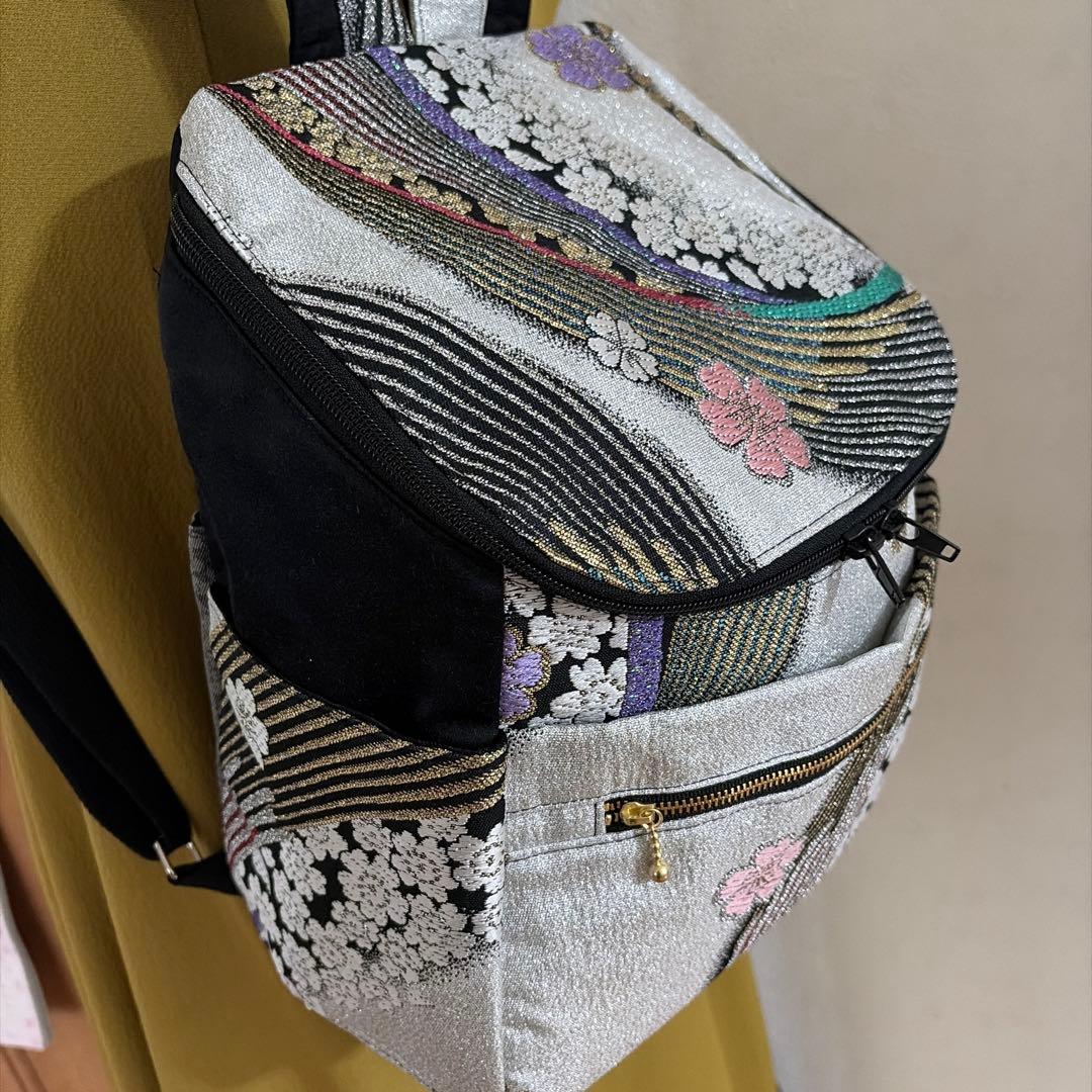 帯リメイクリュック 2-60