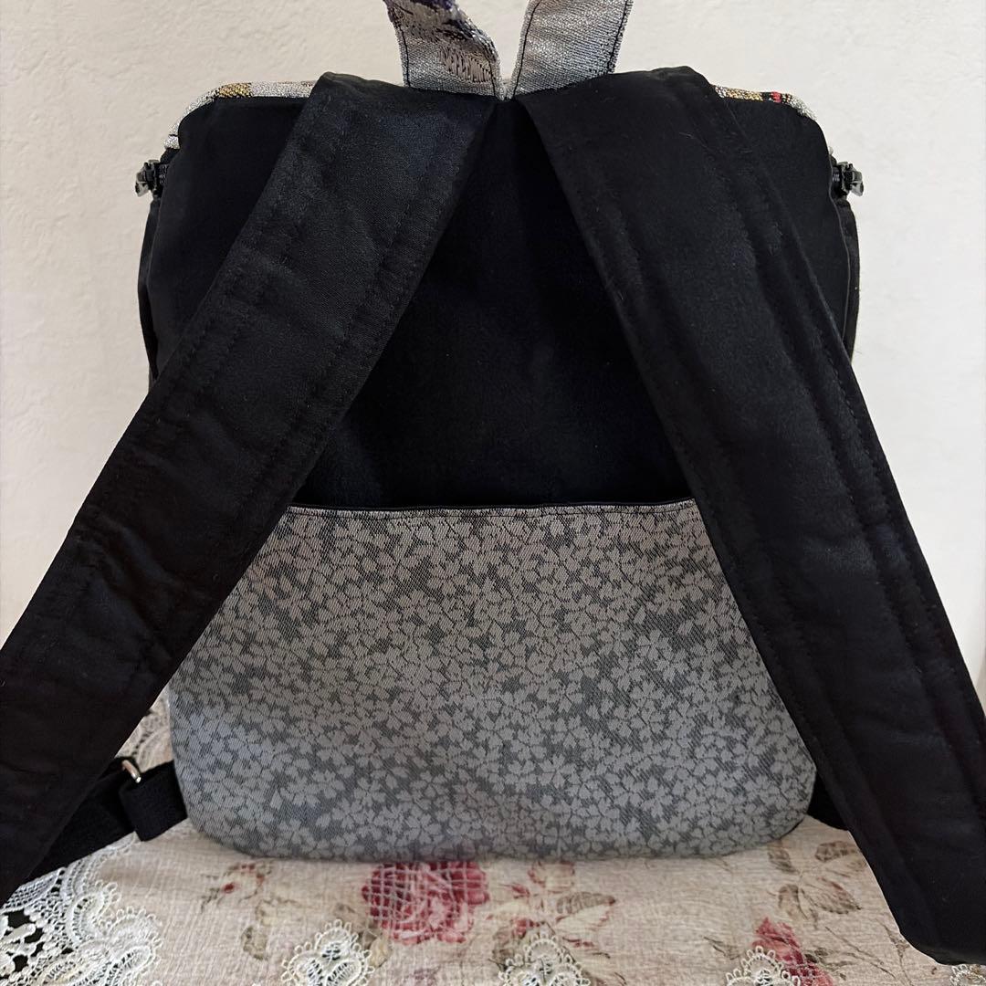 帯リメイクリュック 2-60