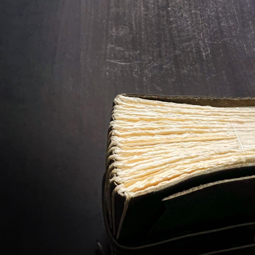 本革表紙の手縫手帳(チョコレート)