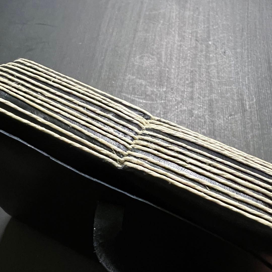 本革表紙の手縫手帳(チョコレート)