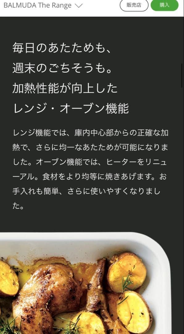 バルミューダ オーブンレンジ 2019年8月購入