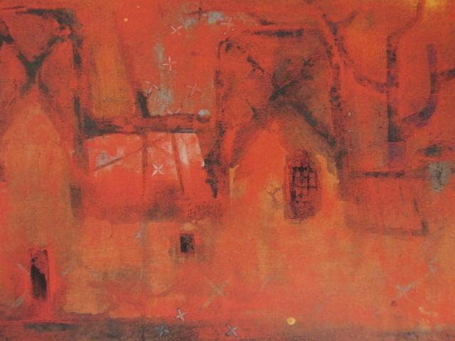 海老洋、【土壁の家】、希少な額装用画集より、新品額装付、状態良好