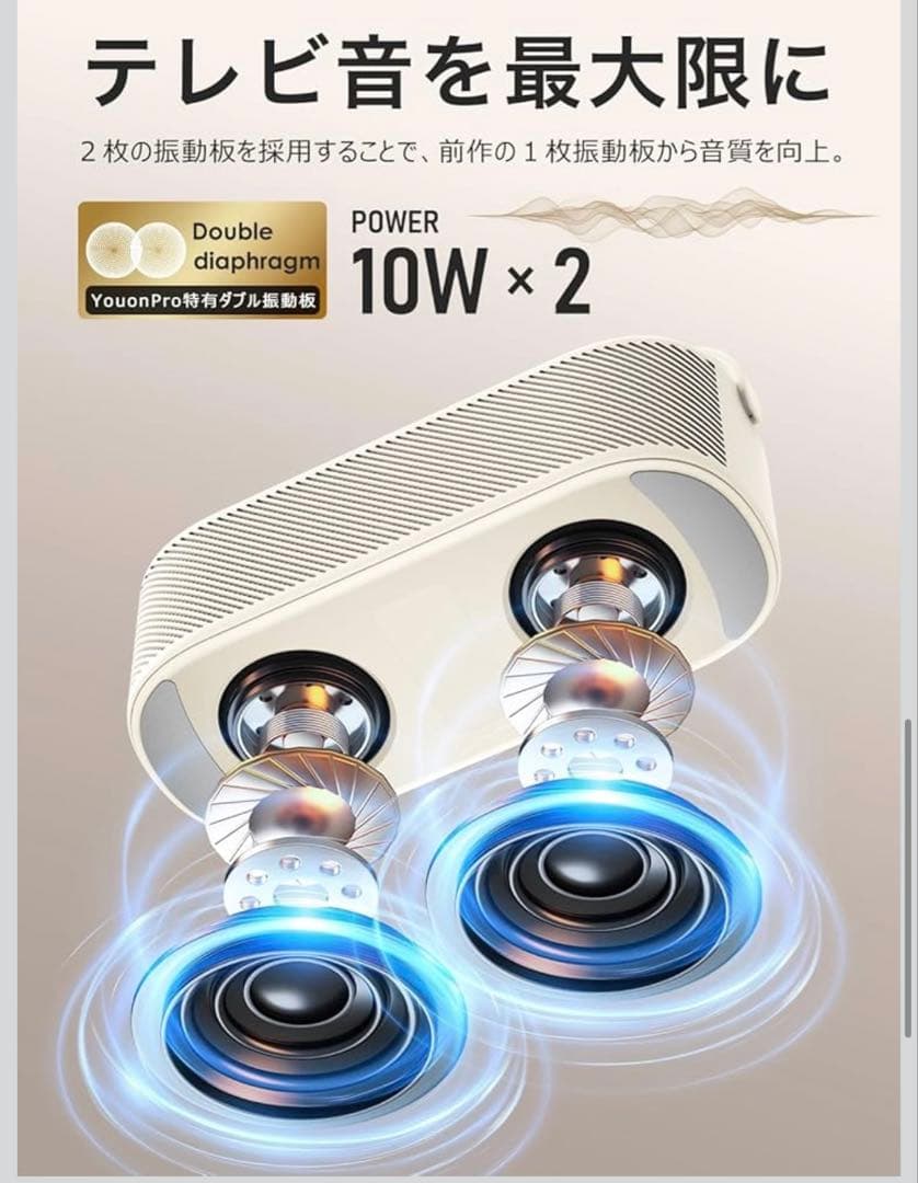 1点限りYouon Pro 思いやり手元スピーカー／20W出力ゼロ遅延ワイヤレス