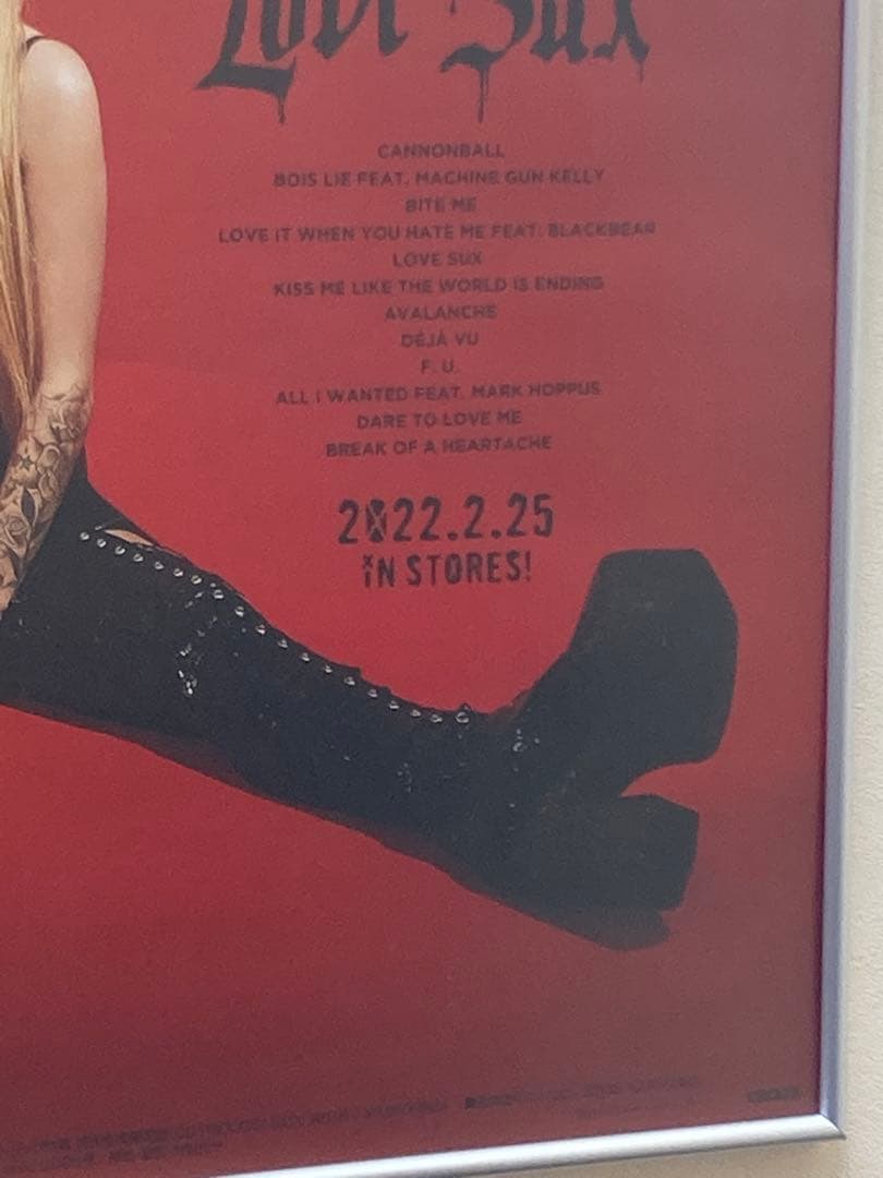 アヴリル・ラヴィーン 販促ポスター B2 Avril Lavigne