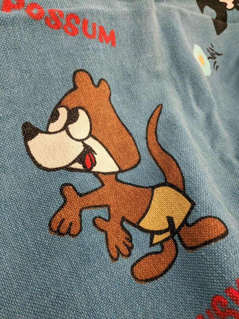 アメリカビンテージソファ、ベッドカバー　アメリカアニメ　コットン