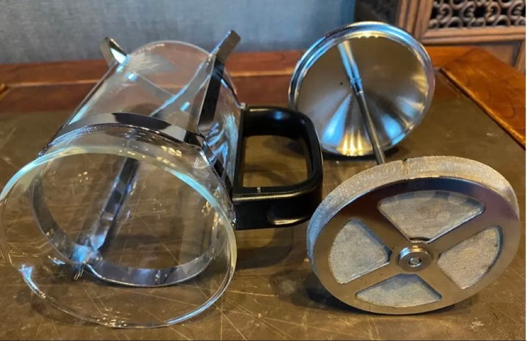 アンティーク カジャール朝　銅彫金装飾39cmプレート・鑑賞スタンド付４点セット