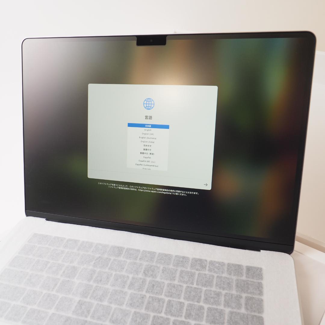 極美品 MacBook Air M3 15inch USキーボード シルバー