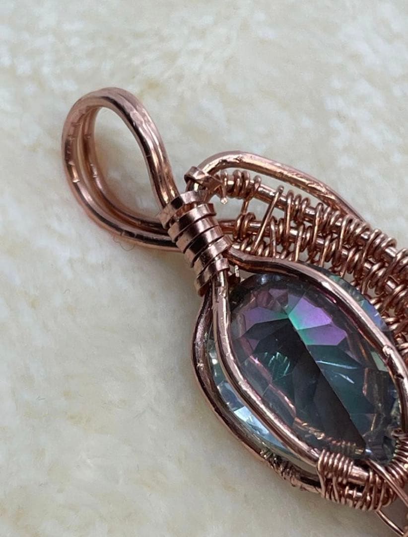 ⚫️ミスティックレインボートパーズ　ペンダントトップ　　値下げしました12000→