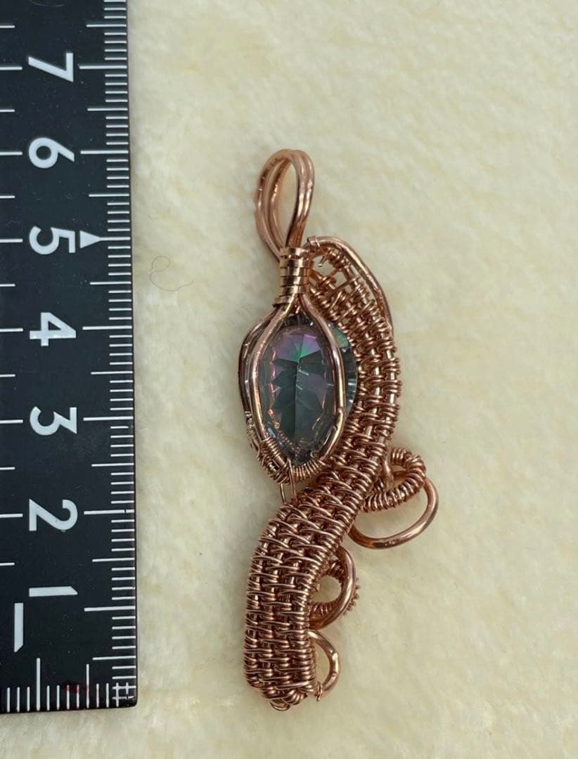 ⚫️ミスティックレインボートパーズ　ペンダントトップ　　値下げしました12000→