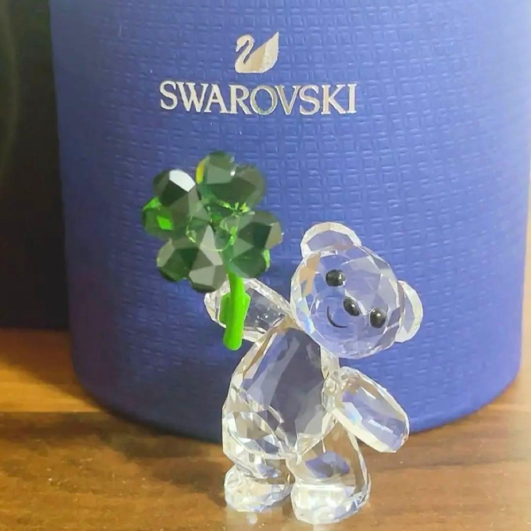 SWAROVSKI スワロフスキークリスベア ラッキーチャーム クローバー