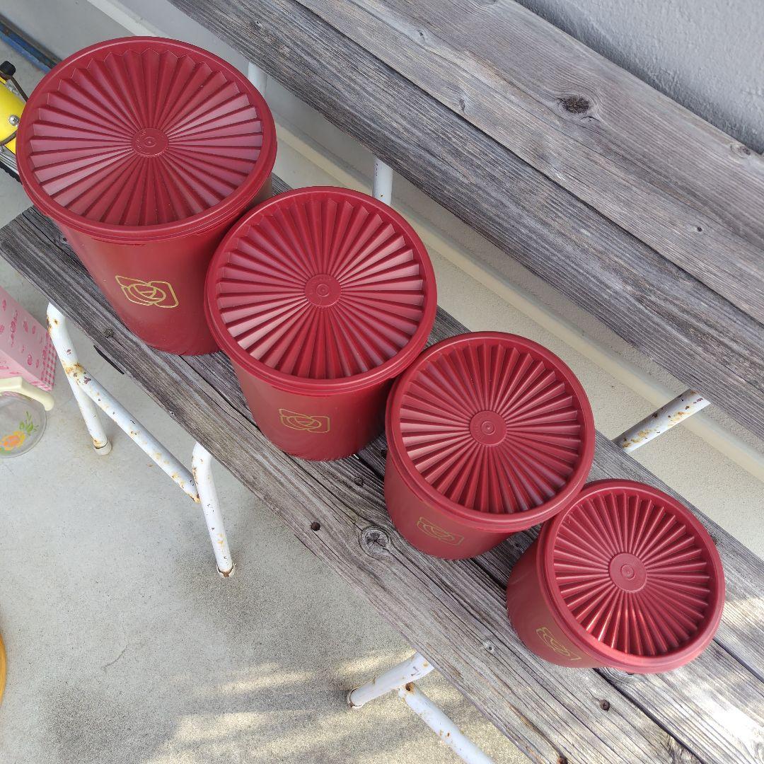 当時物 オールド タッパーウェア スタッキング 昭和レトロ 収納容器