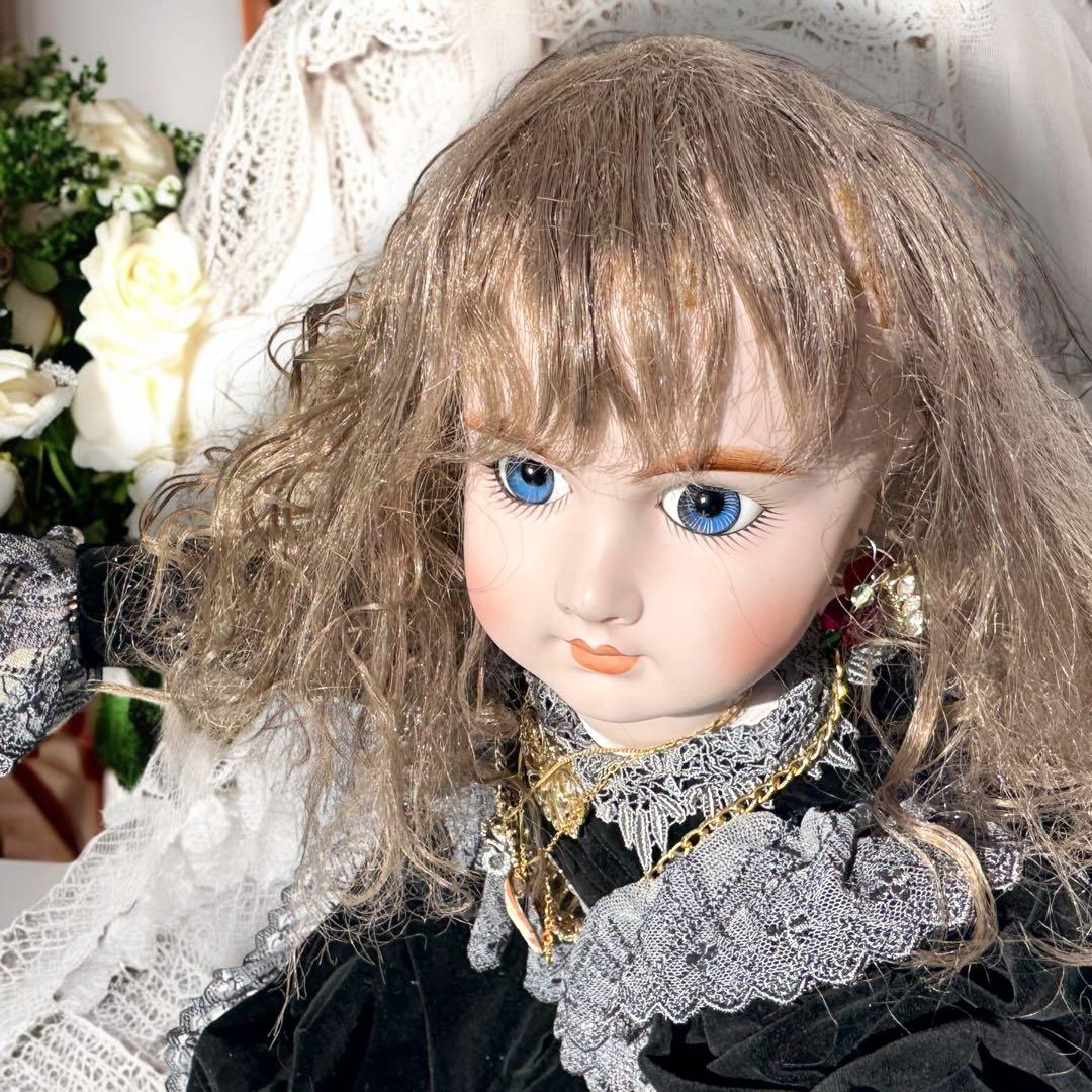 ビスクドール アーテー リプロ AT ブラックドレス 黒 シェルカメオ アクセ