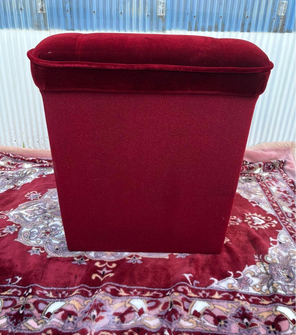 【アンティーク】ベロアソファ 1人掛けソファ 昭和レトロ 当時物 喫茶店 古家具