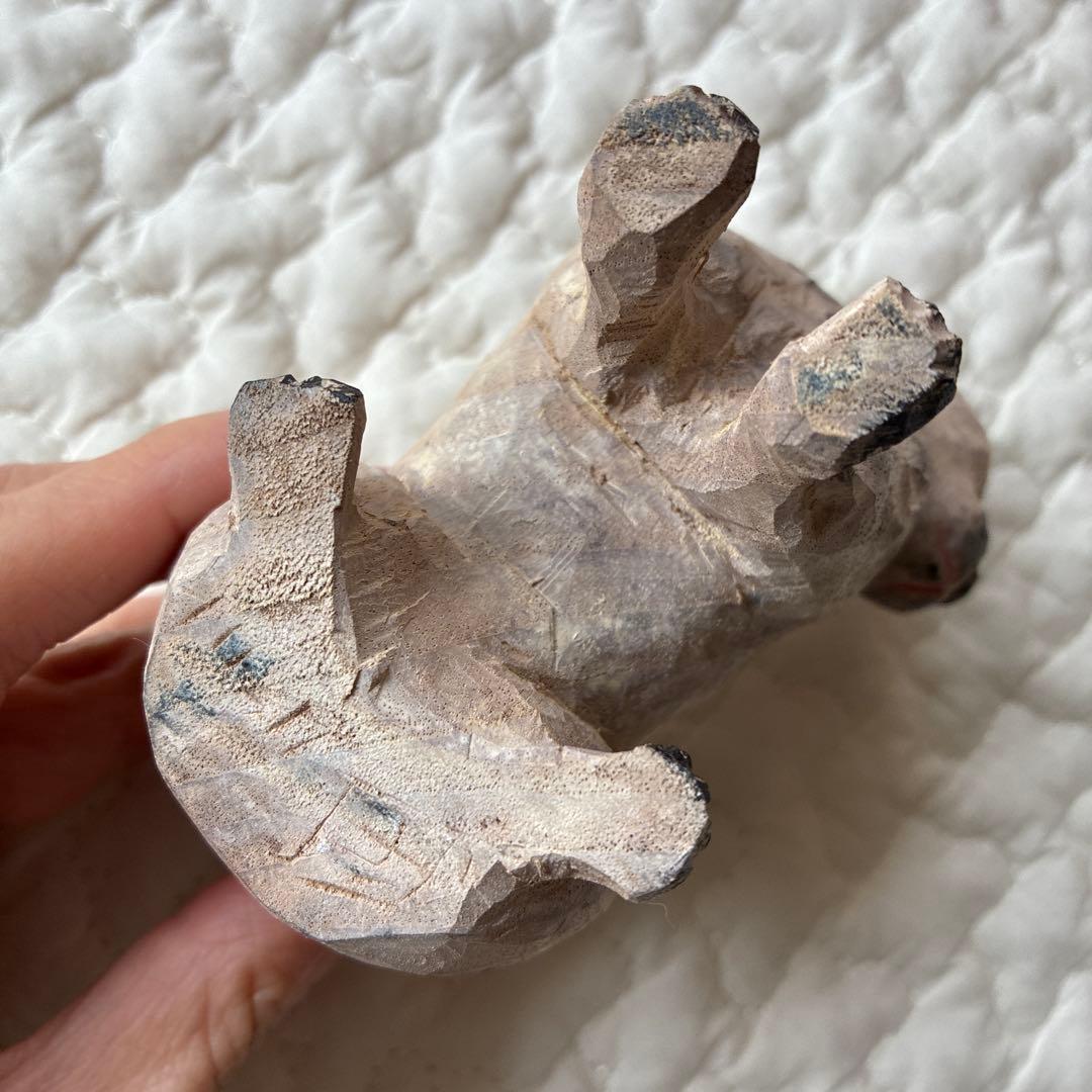 松田一戯　但馬木彫り　犬