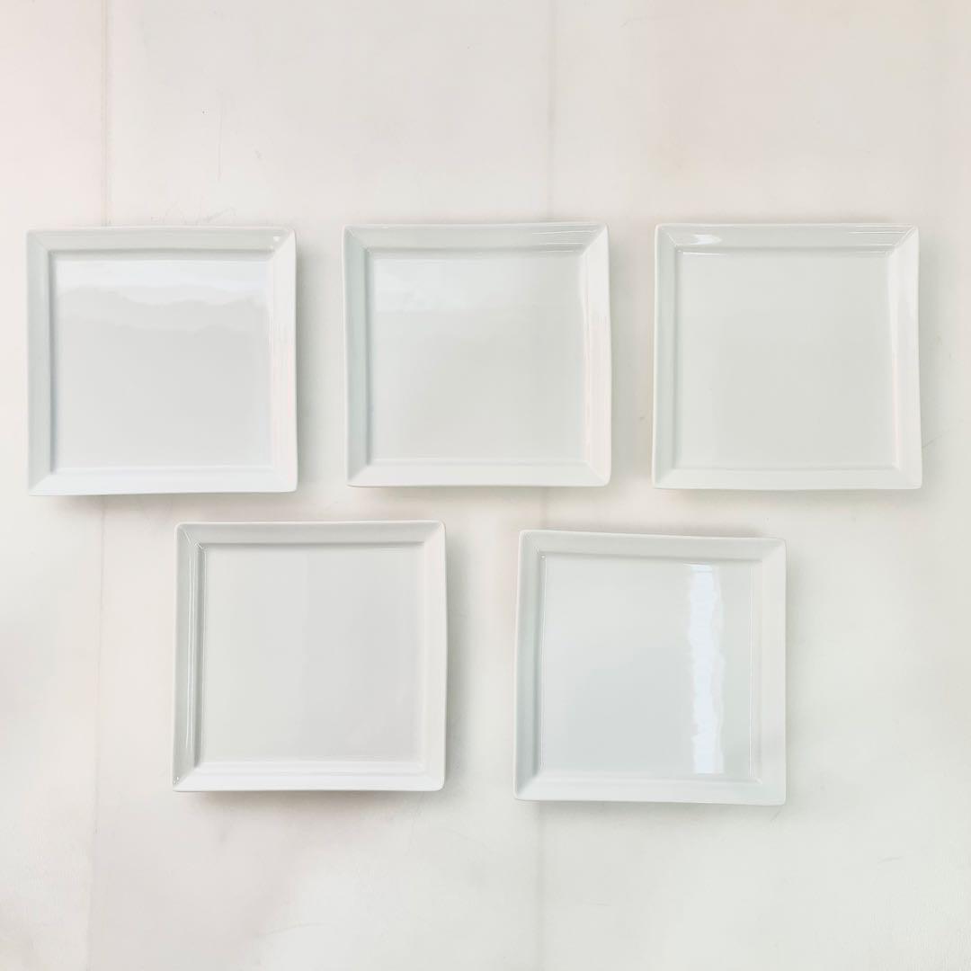 ◎ BERNARDAUD ベルナルド スクエアプレート 5枚 セット 小皿