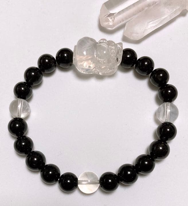 C162.エンジェルラダー貔貅＆モリオン ブレスレット