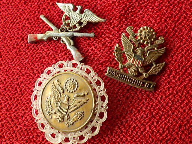 希少★WW2期モチーフ USアーミー ヴィンテージ ミリタリー ピンズ3点セット