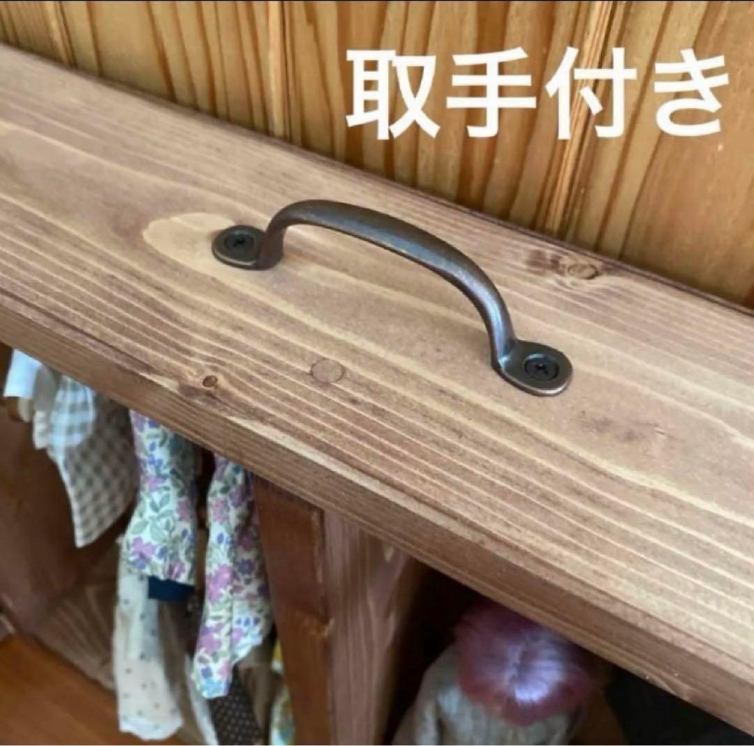 Tamasa　人形用木製クローゼット(白) ハンドメイド　リカちゃん