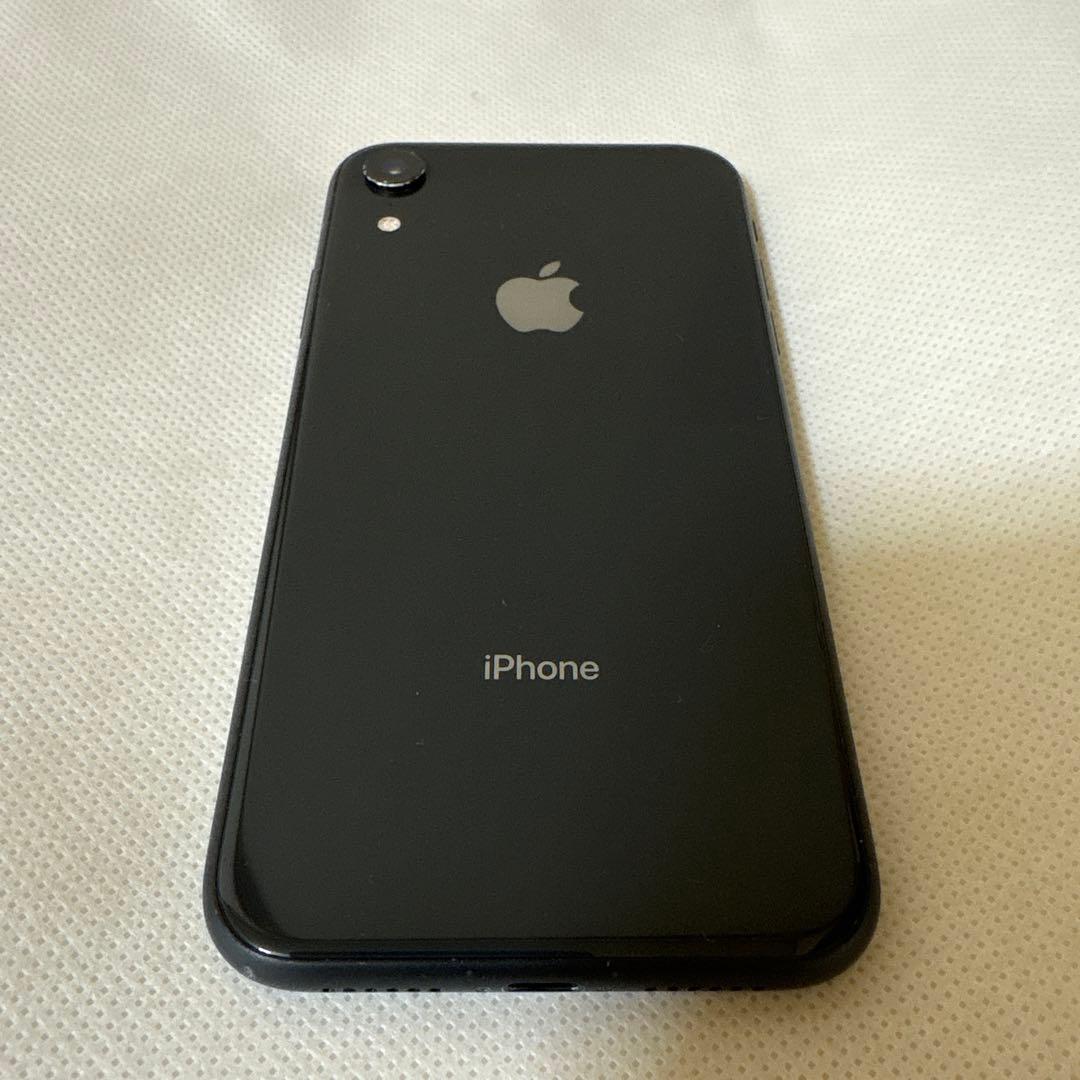 iPhoneXR ブラック64GB バッテリー100% SIMロック解除済