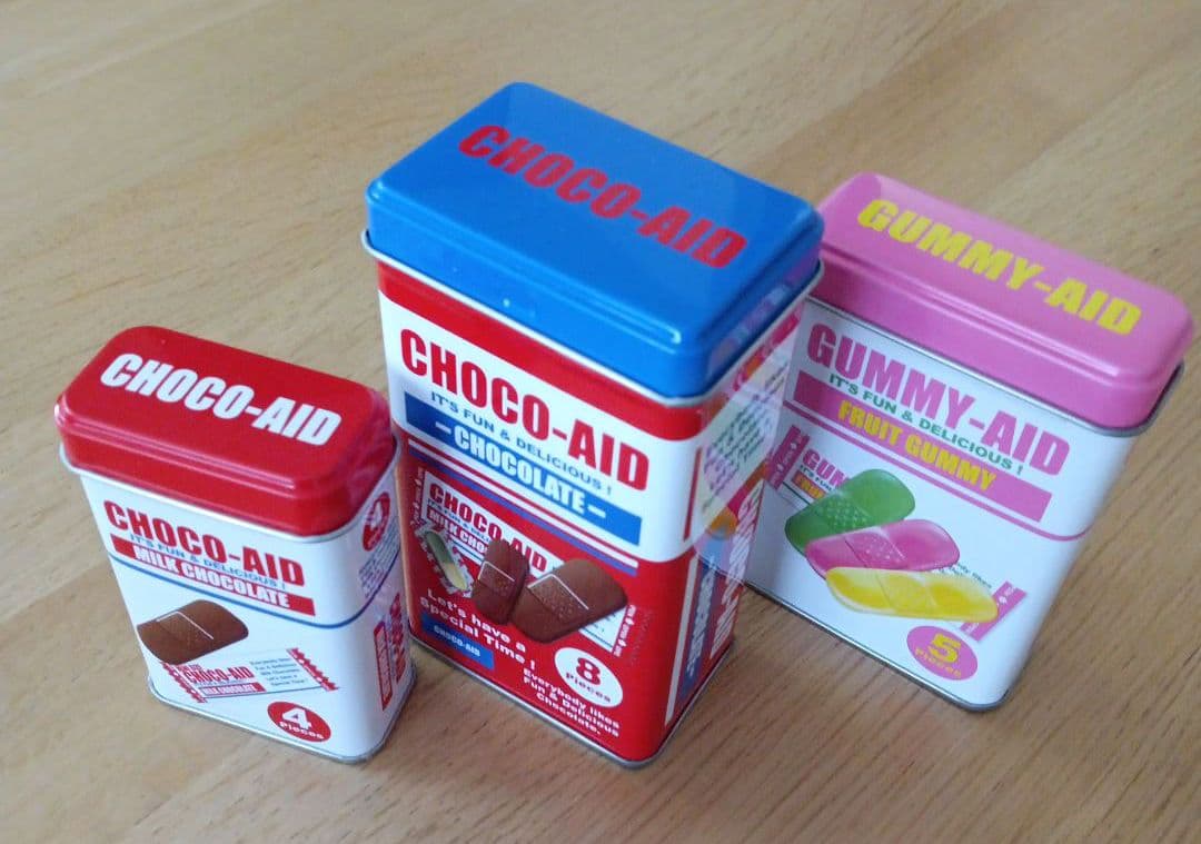 チョコエイド　空き缶　BOX缶　ケース　計8点セット　ボックスティン