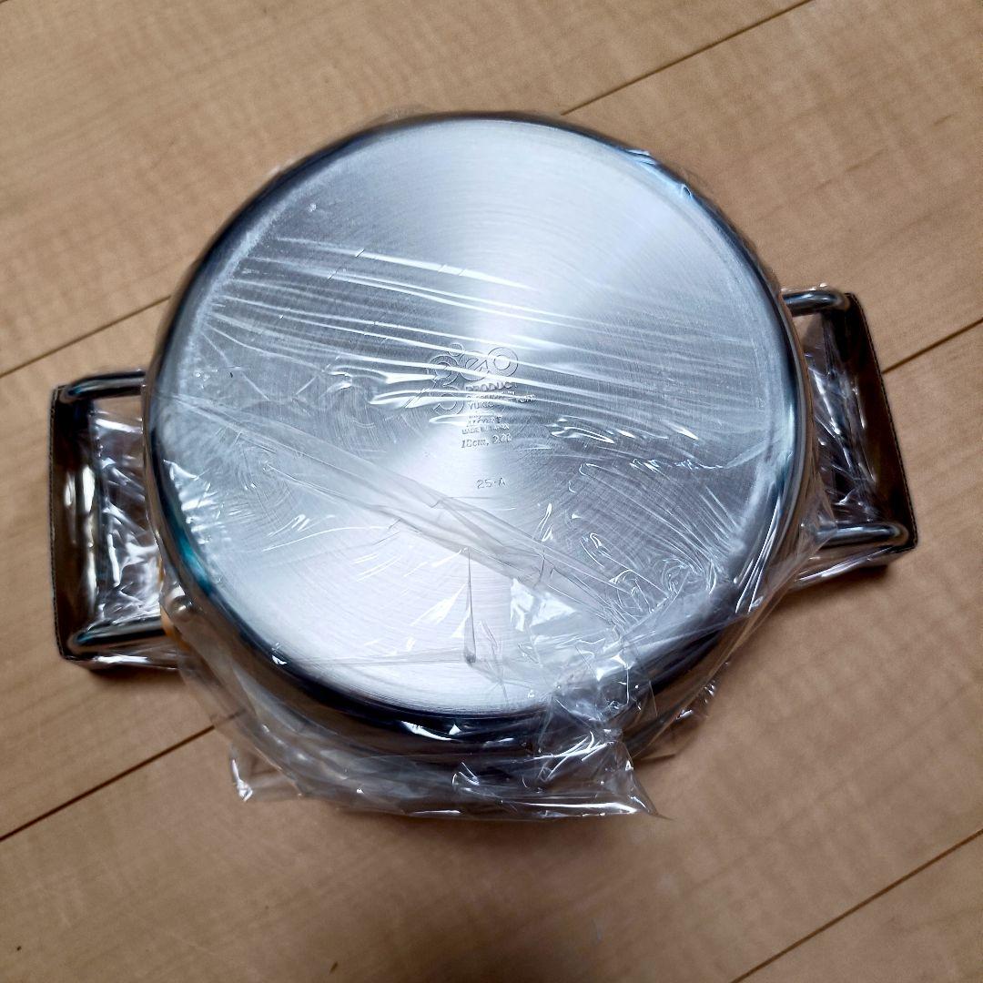 【新品未使用】ジオプロダクト ステンレス製 両手鍋 18センチ 送料無料