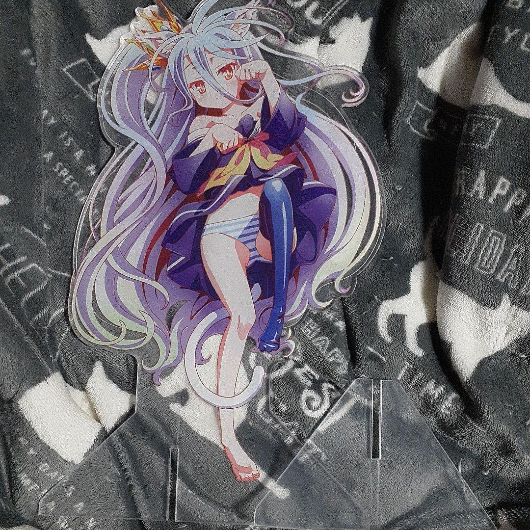 超超ドでかサイズのねこみみ「白」シロ　ノーゲーム・ノーライフ　アクリルスタンド