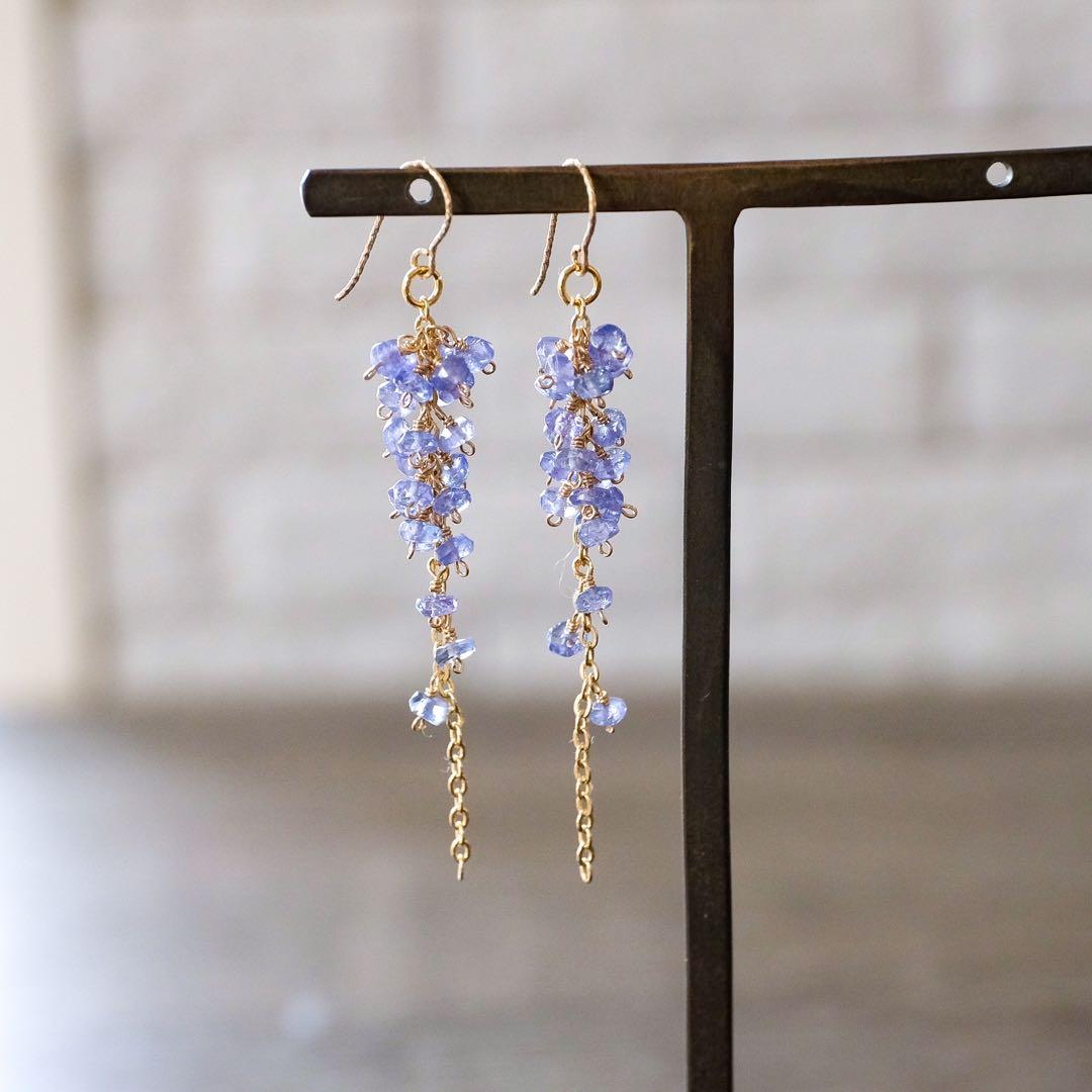 14kgfタンザナイトつぶつぶピアス/イヤリング