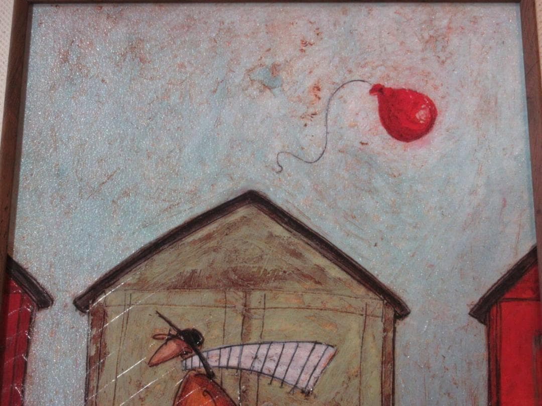 絵画　軽量ゲル●サムトフト アートフレーム「ムーディーなバルーン」●動物＆癒し