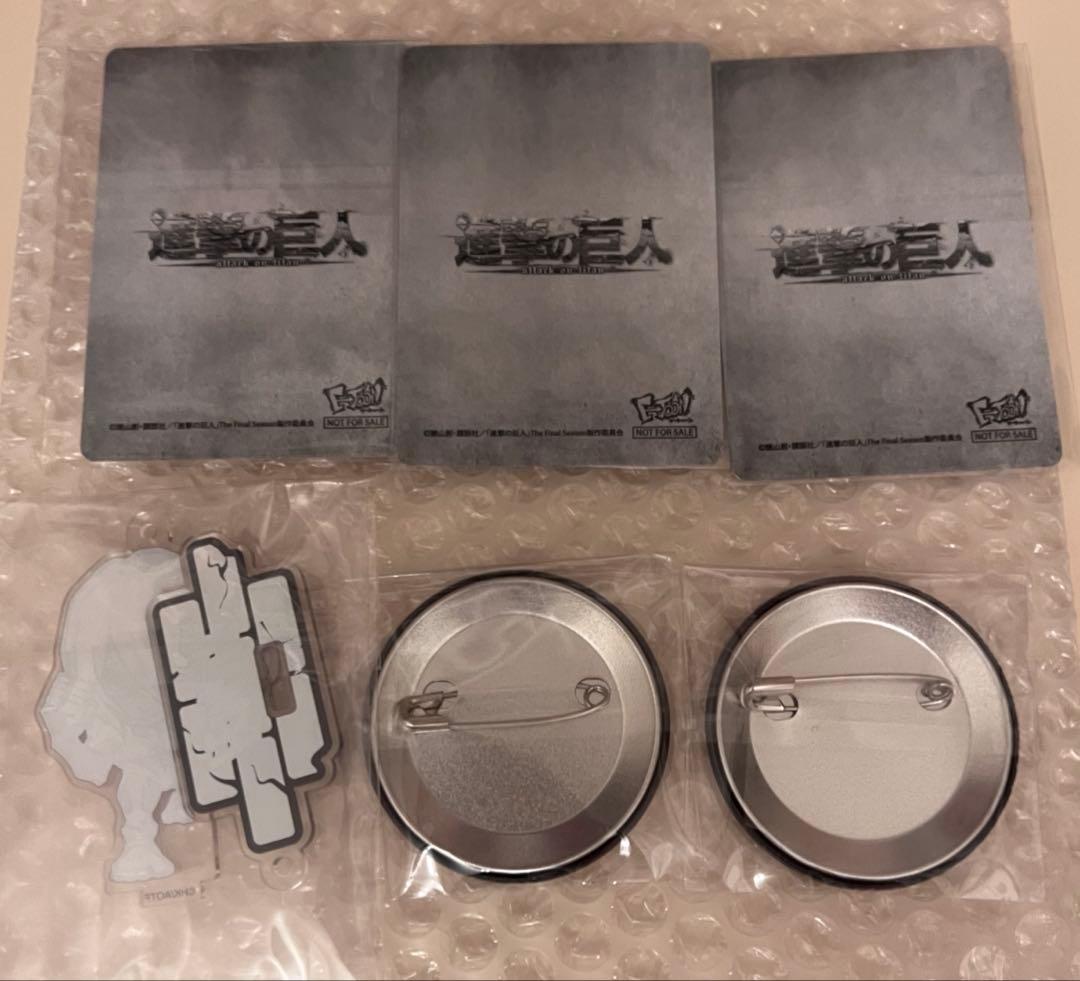 進撃の巨人 アニ イーディス E-DINER アクスタ 缶バッジ カード