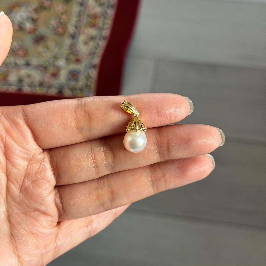 K18 パールペンダントトップ　真珠