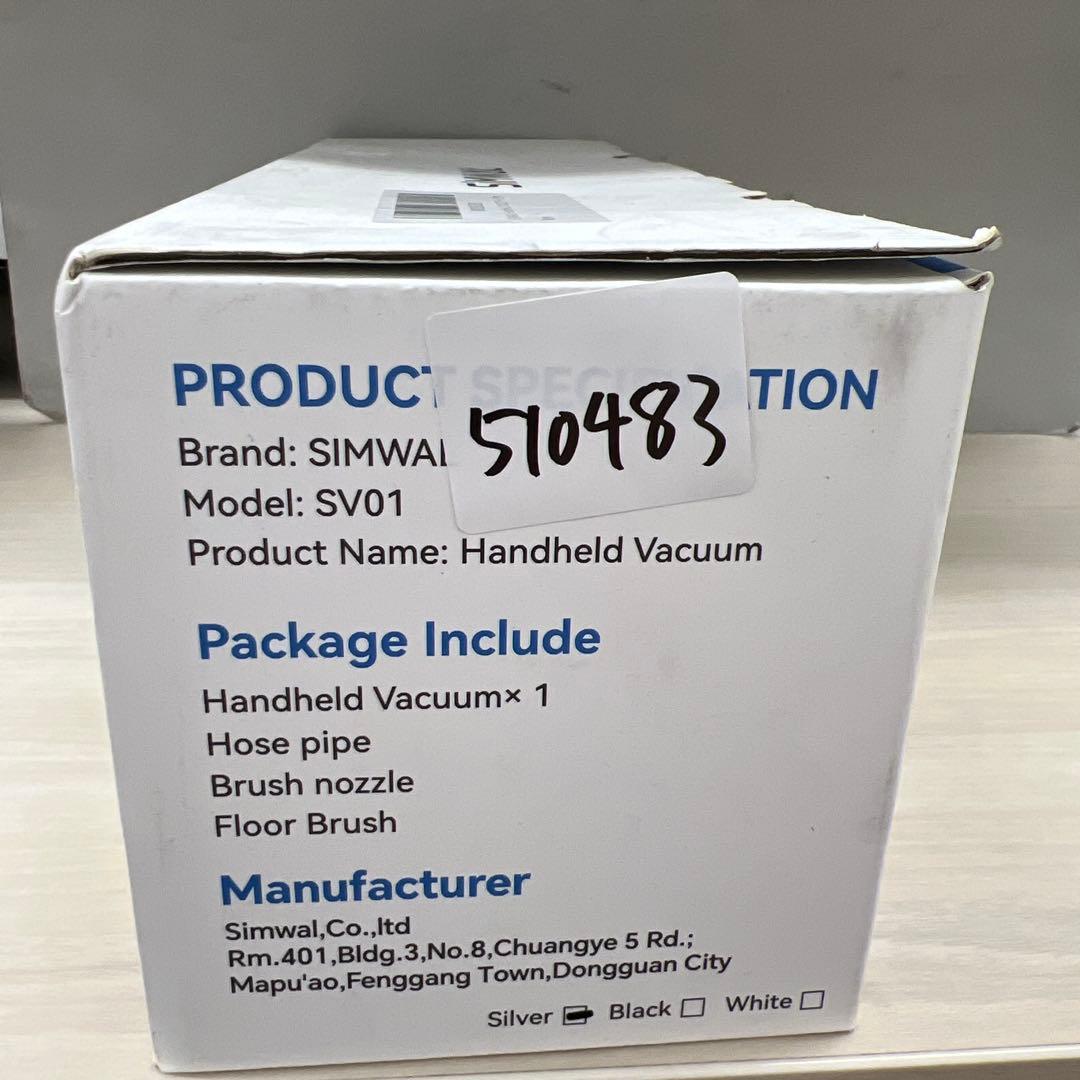 510483 SIMWAL Handンドヘルド車の掃除機コードレス