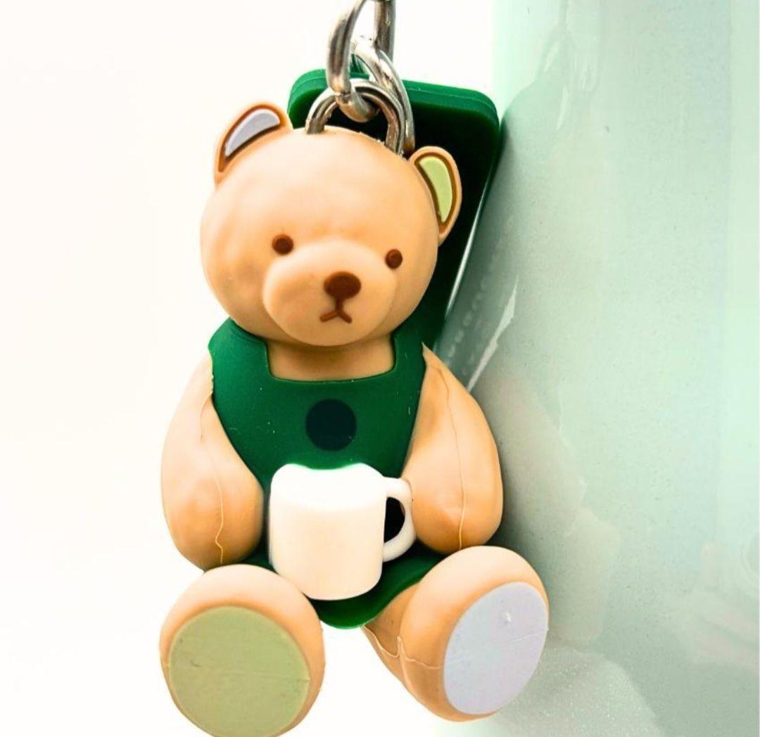 スタバ＆ジェラートピケ コラボ ベアチャーム付き　ステンレスボトル ミント